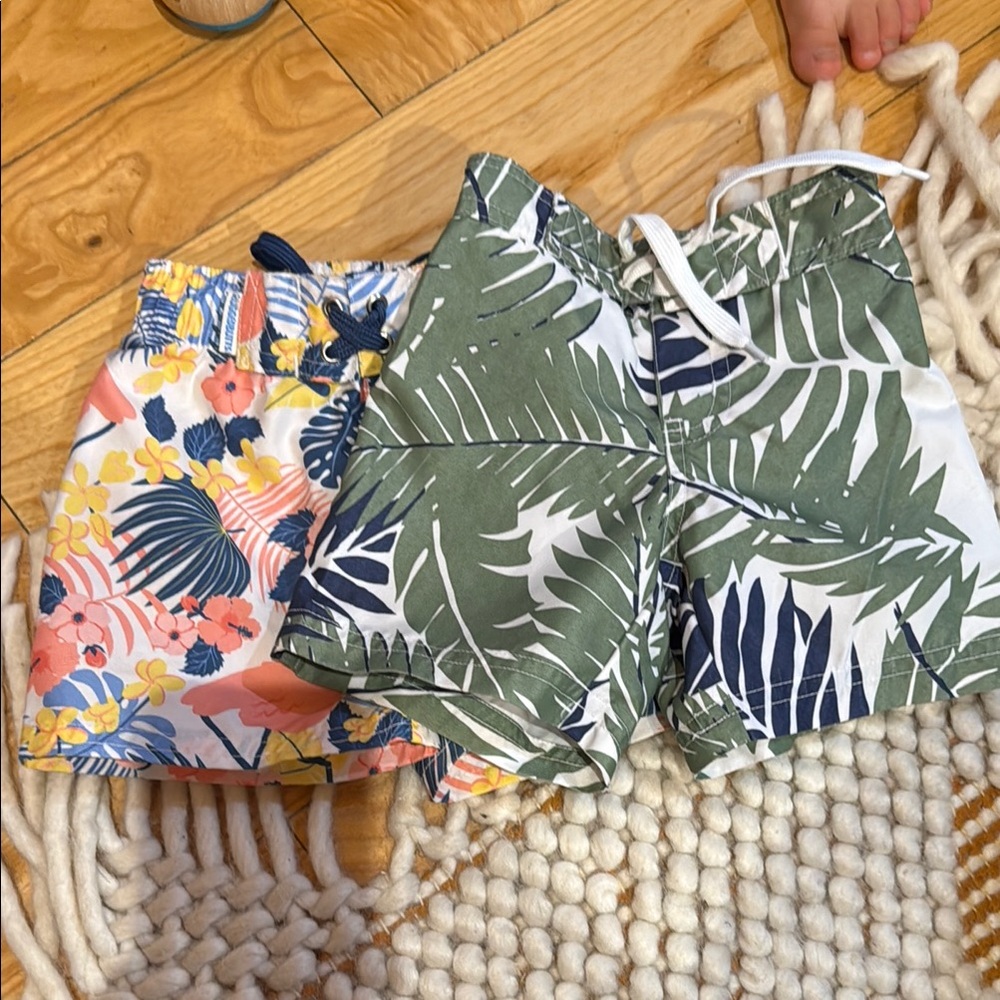 Tropical Print Kids Shorts Bundle 3-6M